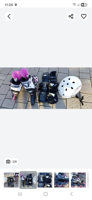 Rolki ochraniacze FILA + kask