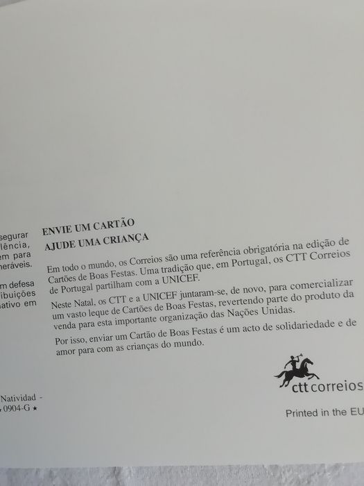 Postal de Natal da Unicef