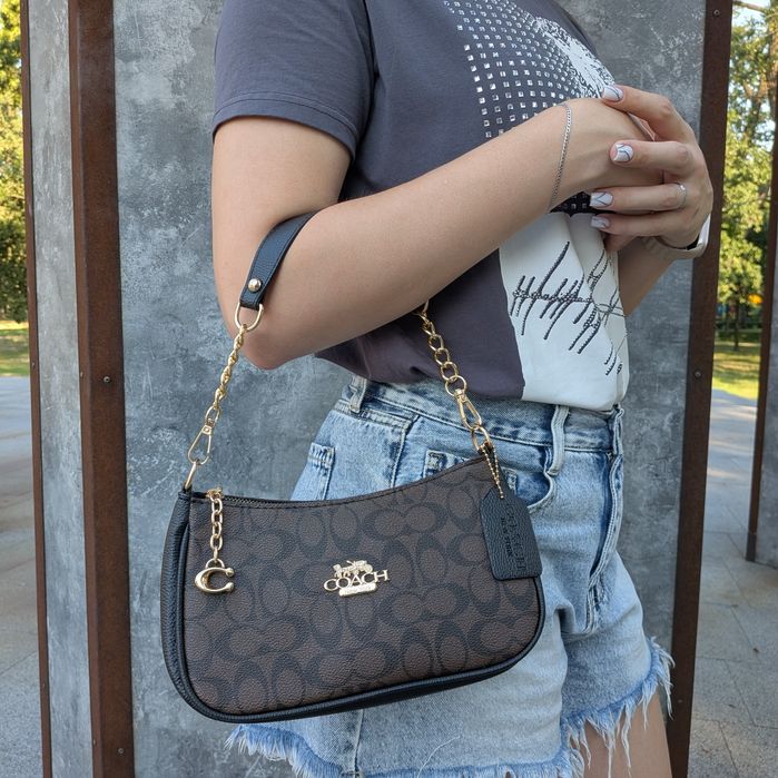 Брендовые жіноча сумка Coach Teri Shoulder Bag через плече, клатч кросбоді