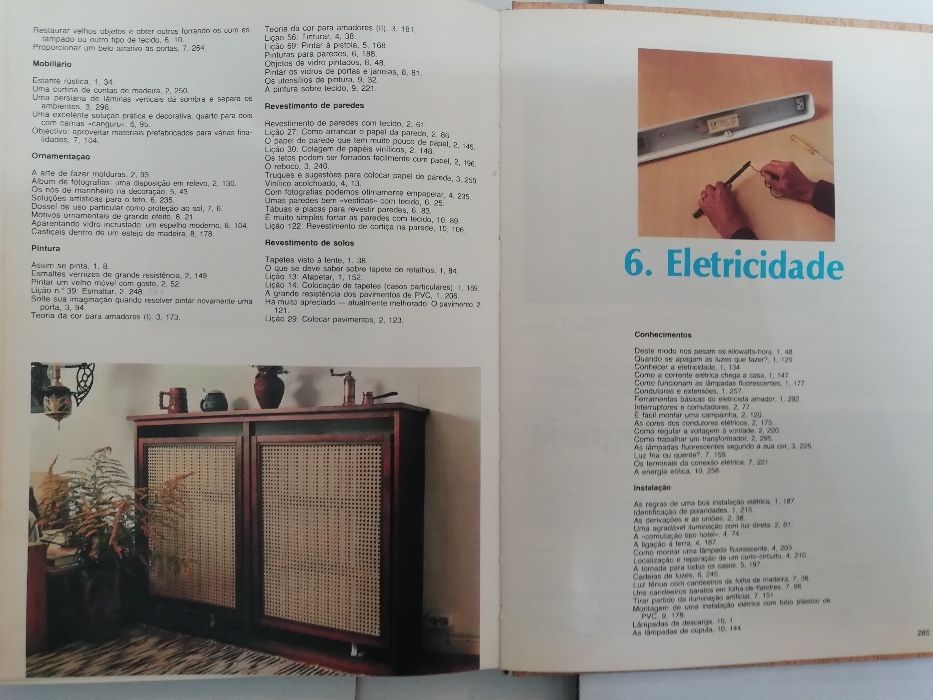 Coleção de livros sobre bricolage