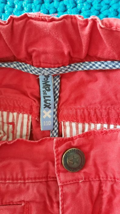 Pompdelux krótkie spodenki r.110, czerwone, Molo, Zara, Smafolk, Reima