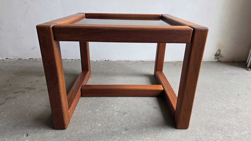Stolik kawowy Mid-Century Modern,lite drewno.Lata 60