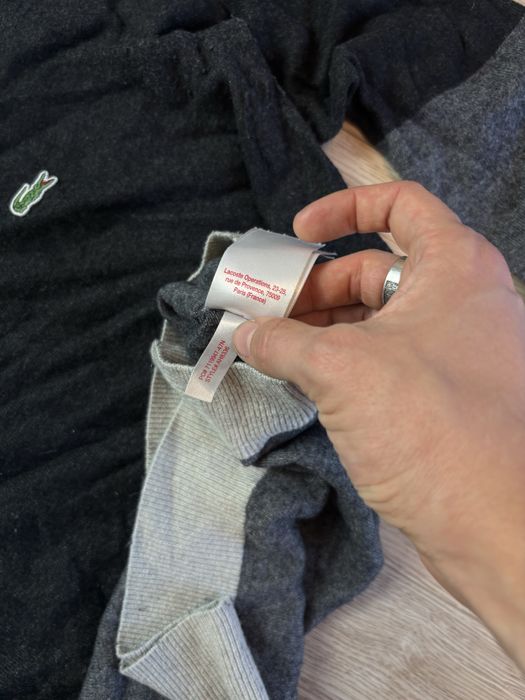 Lacoste Męski M Wełniany Sweter Wool Sweater Old money Casual