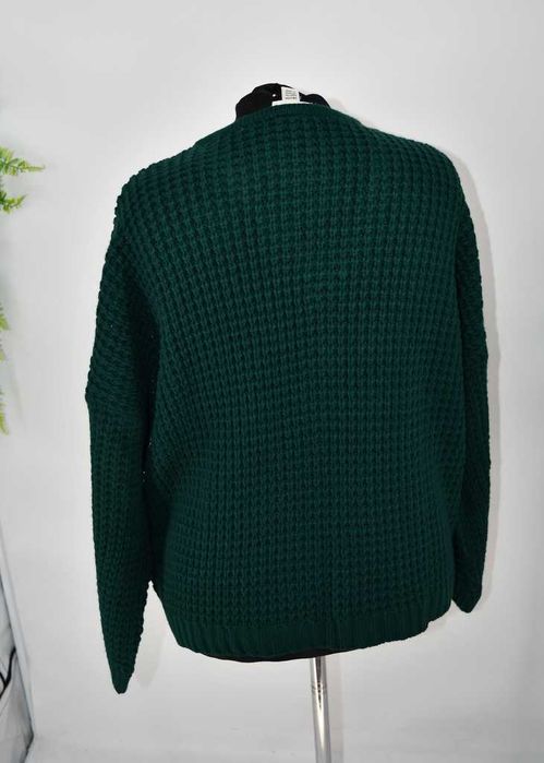 Zielony sweter z zamkiem Bonprix 52/54
