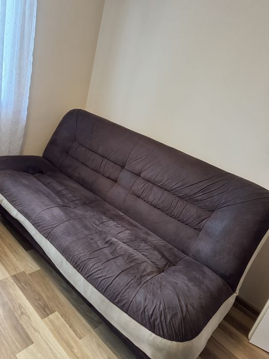 Wersalka rozkladana - beżowo czekoladowa