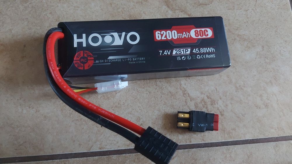 Bateria akumulator 2s  7,4v 6200 mah , prąd rozładowania 80C.