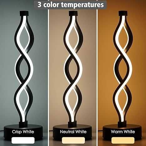 Lampka stołowa LED USB spirala