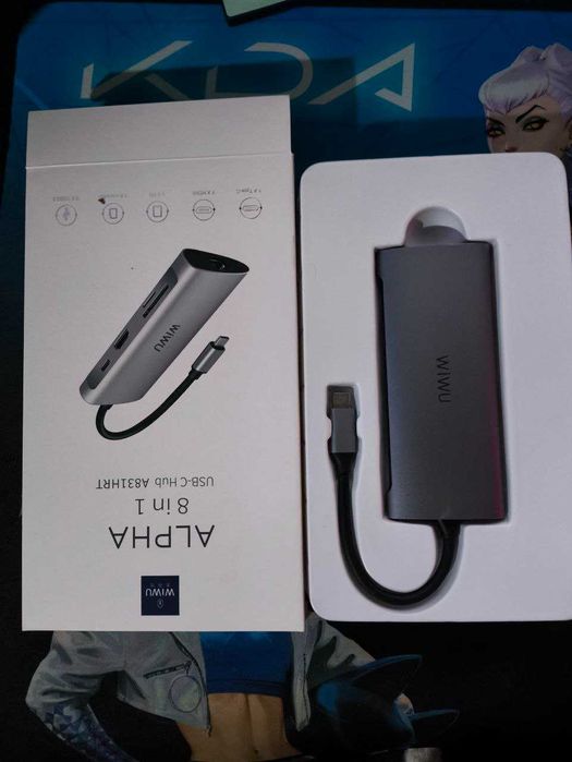 Адаптер WIWU Alpha 8 in 1 Hub A831HRT
