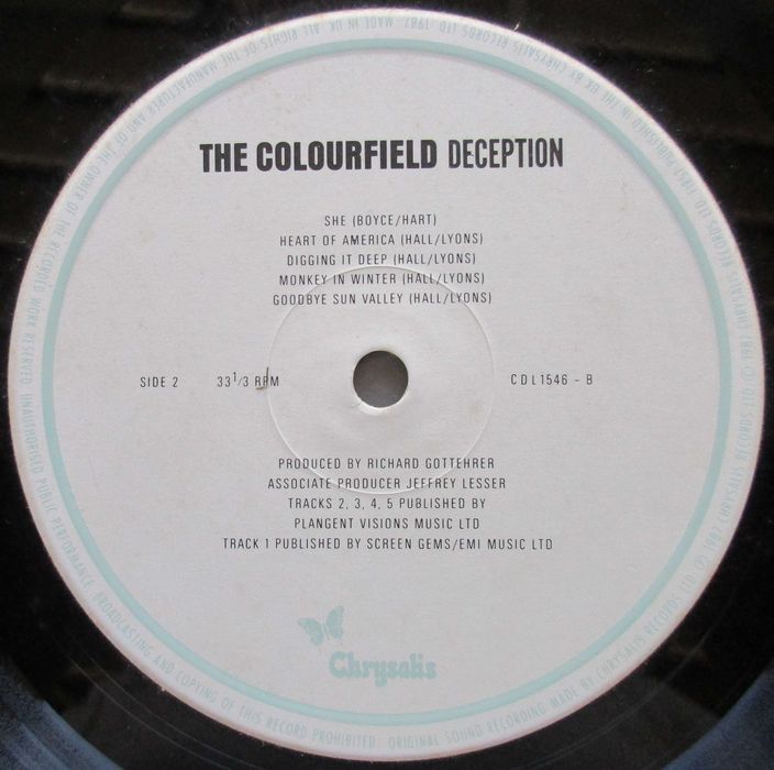 The Colourfield - - - - - Deception - - - - - LP