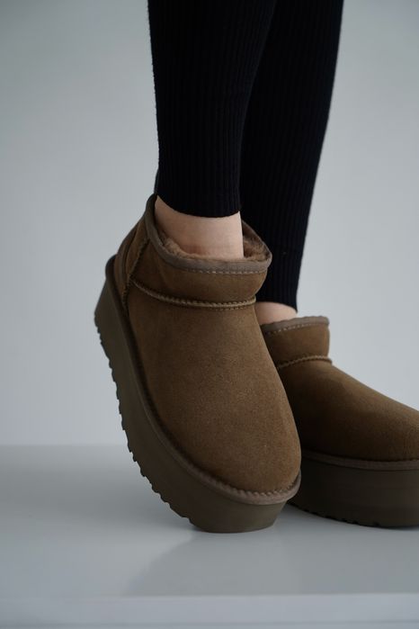 Ugg Ultra Mini Platform  Угг Міні Платформ Женские Жіночі Замшеві Уггі