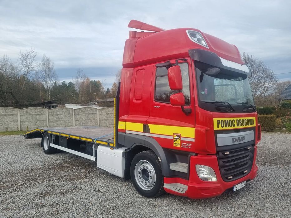 DAF CF 400 / ACC / EURO 6 / POMOC DROGOWA / AUTOLAWETA / WYSUW HYDRAULICZNY  Stan jak nowy