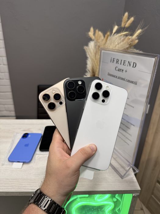 iphone 16 pro max 256gb black/white/desert titanium, стан 10/10