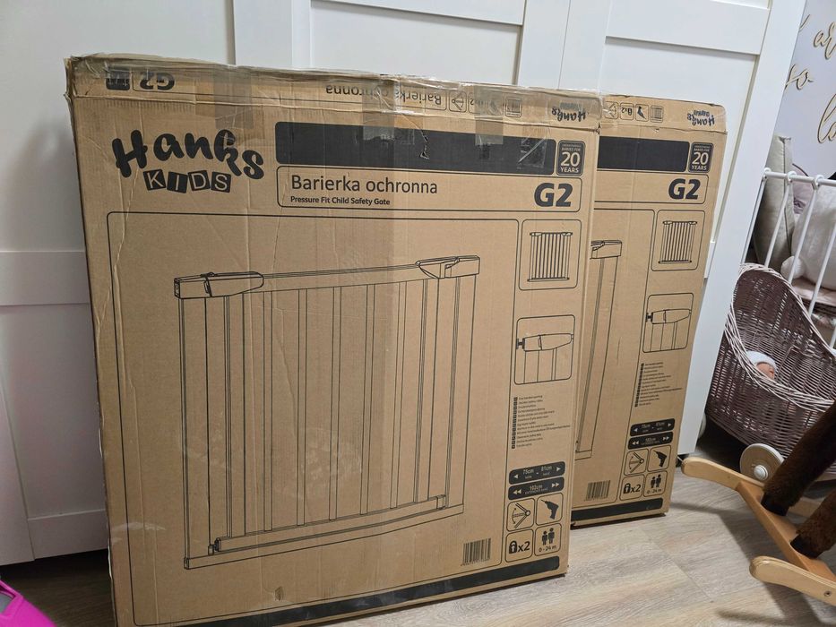 Hanks Kids bramki bezpieczeństwa plus dostawki 7+14cm