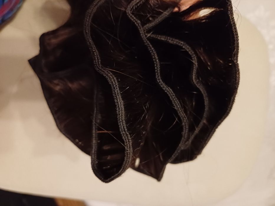 Włosy naturalne 43cm na pasku
