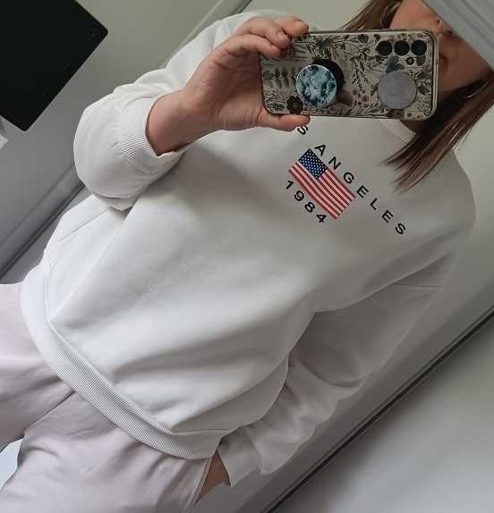 Bluza Los Angeles 1984 biała rozm. L Shein