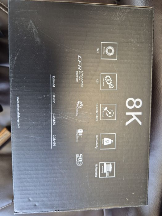 Nowy kołowrotek okuma 8k