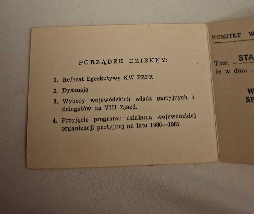 Zawiadomienie PZPR
