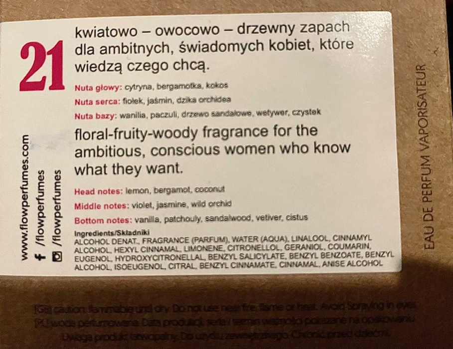 perfumy Flow no 21 Black Orchid