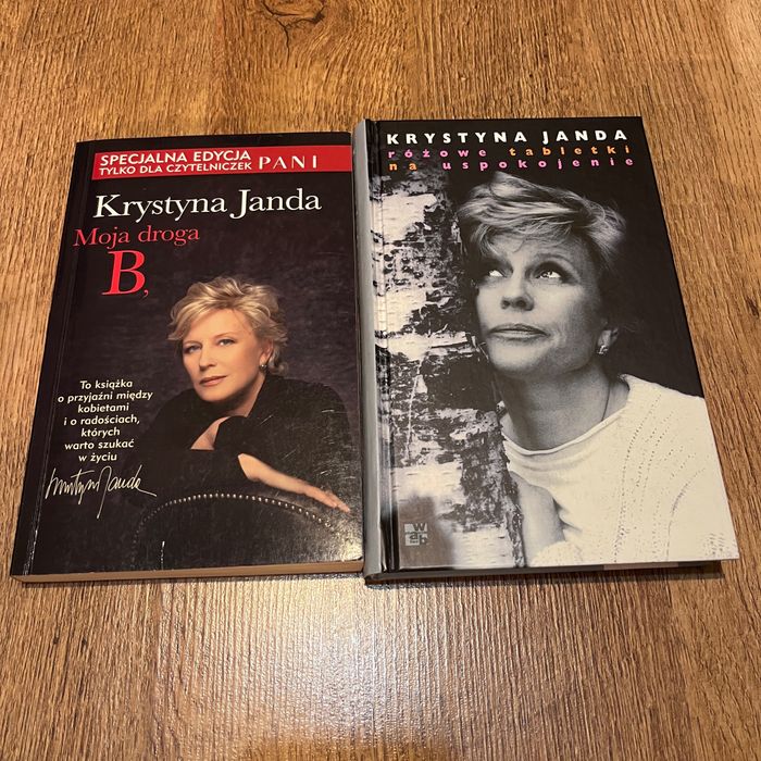 2 książki JANDA: Moja droga B + Różowe tabletki na uspokojenie