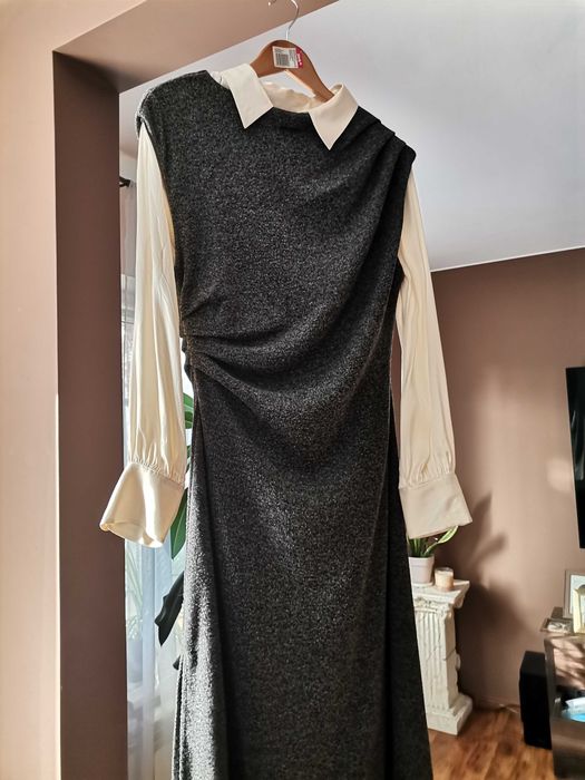 Sukienka H&M  Melanż Biurowa