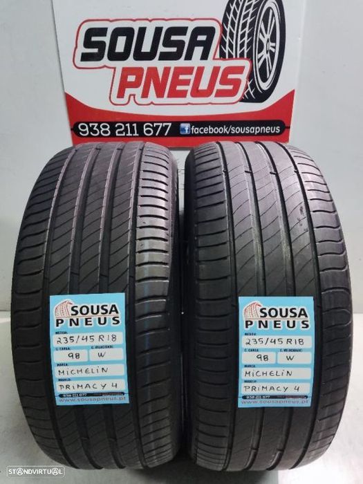 2 pneus como novos 235-45r18 michelin - oferta dos portes