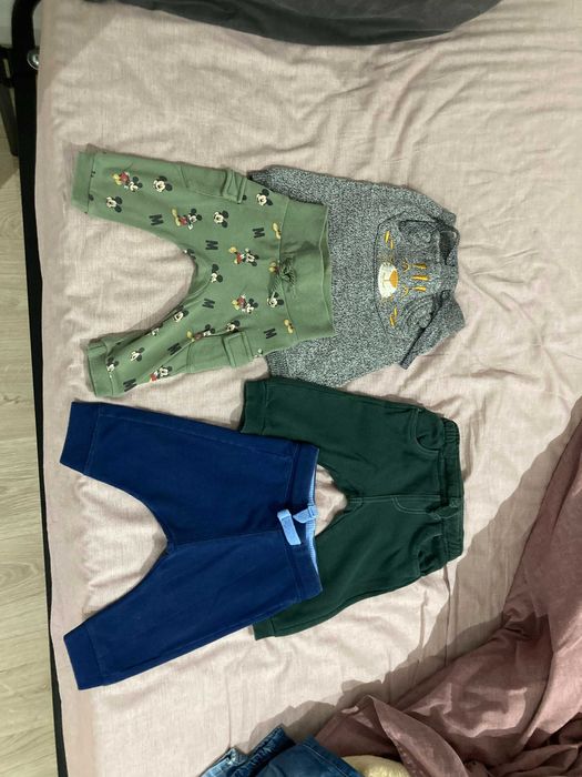 4 pares de calças algodão 3/6 meses