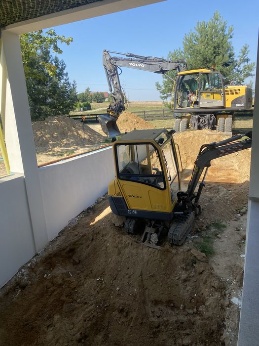 Usługi koparką, minikoparką, koparko-ładowarką, transport wyburzenia