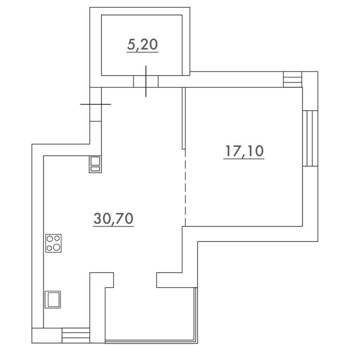 Сучасна простора 1-кімн 53 м2 в новобудові ЖК Desna Park Residence