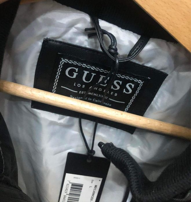 Kurtka GUESS czarna L skóra ekologiczna NOWA metka