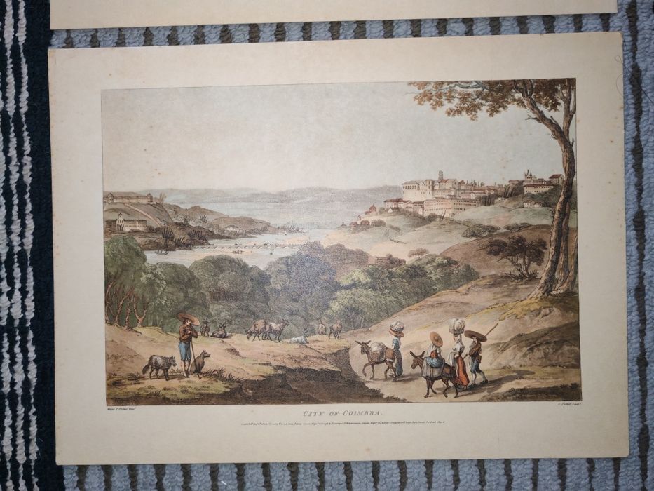 2 Gravuras antigas de Coimbra (século XIX)