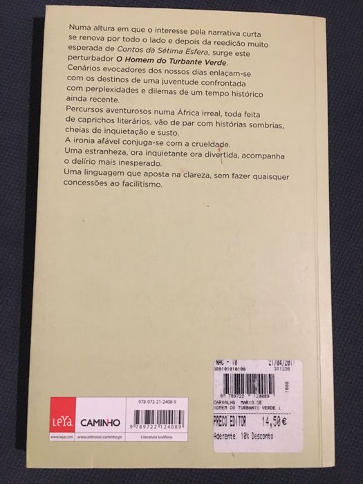 João Carreira Bom/ Saramago/ Mário Cláudio/Mário de Carvalho