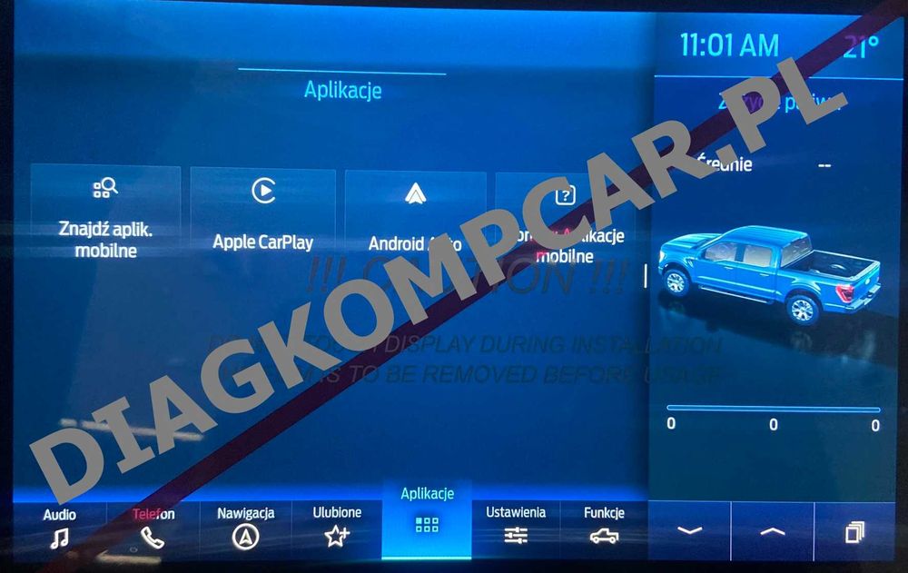 Navigacja SYNC 4 Ford F-150 Mustang Mach-e Egde 2022 USA - EU SYNC4