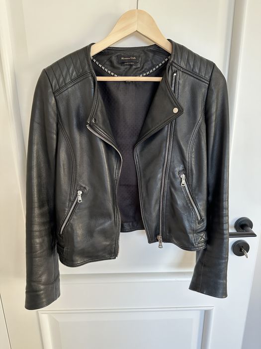 Skorzana kurtka Massimo Dutti