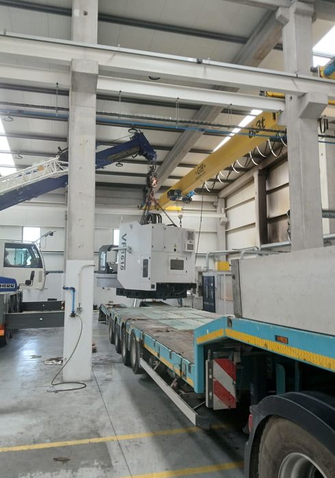 Carga e transporte de maquinaria