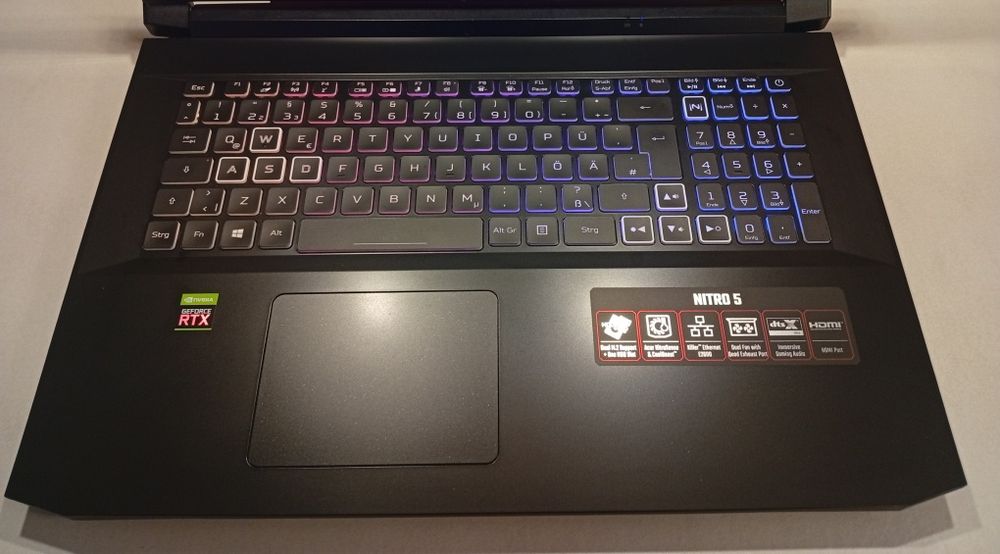 Ноутбук/acer/nitro 5/amd/Ryzen 7/5800H/16 ram/512ssd/rtx 3080/8gb/17,3/Qhd/240hz