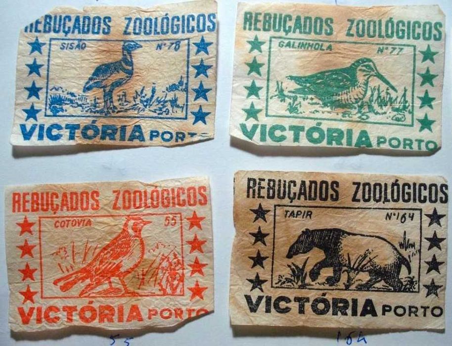 16 cromos de Rebuçados Vitória Zoológicos- Porto **