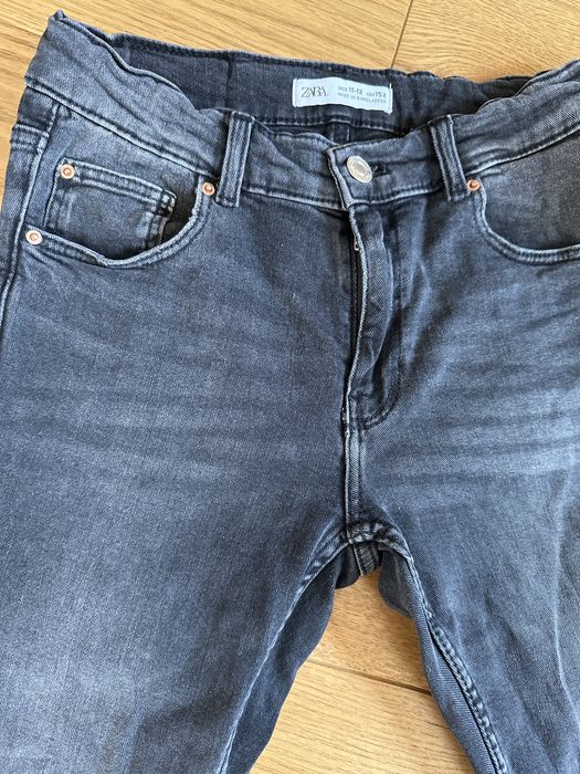 Spodnie jeans ZARA, czarne, rozm.152, 11-12 lat