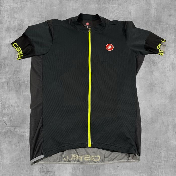 Koszulka rowerowa Castelli rozm XXL szaro zielona sportowa