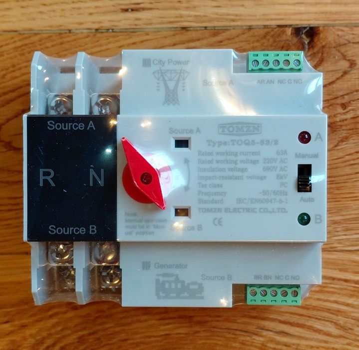 Автомат введення резерву АВР Tomzn TOQ5/7-63/125/2,3,4 P