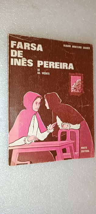 Antigo Livro Escolar Farsa de Inês Pereira, autor Gil Vicente