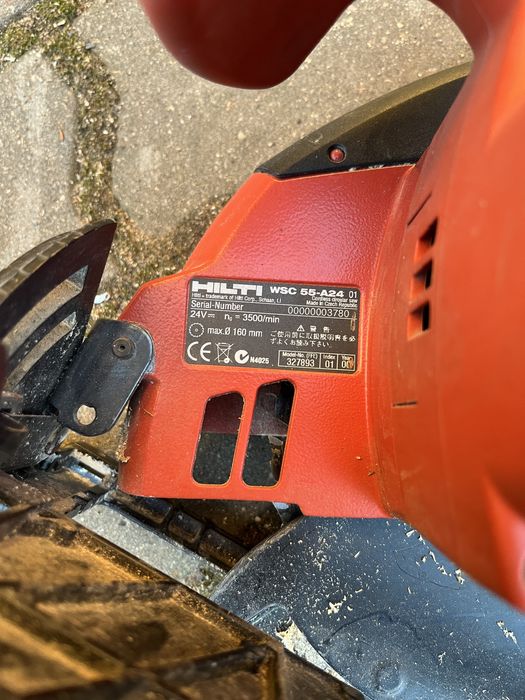 Piła zagłębiarka HILTI WSC 55-A24  bateria + ładowarka