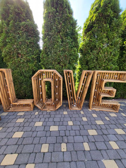 Napis LOVE drewniany 120 cm