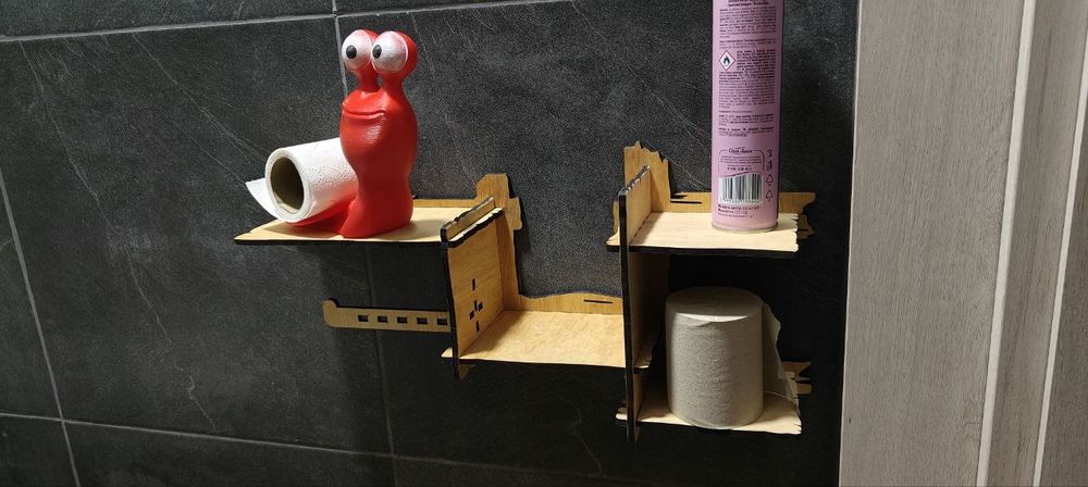 Полка в туалет ванную держатель туалетной бумаги и пахучки