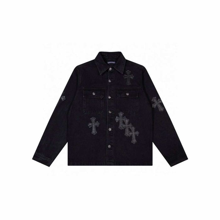 Куртка джинсова Chrome Hearts Denim Jacket Black CH113-BK