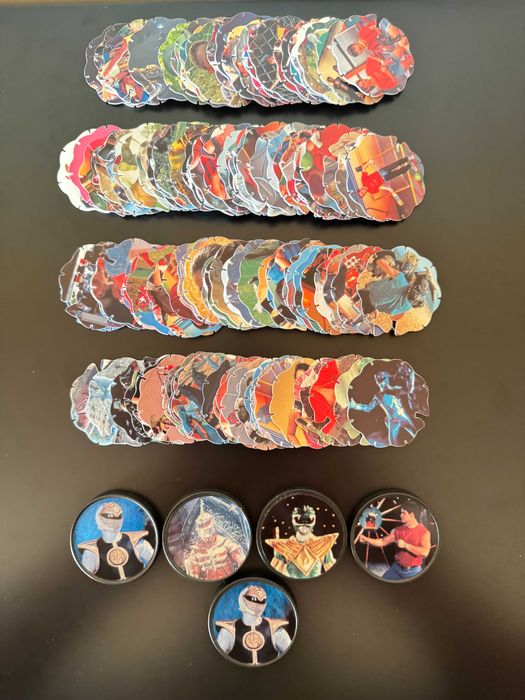 Coleção de Tazos Power Ranger Panini Flying Caps a faltar 2 de 120