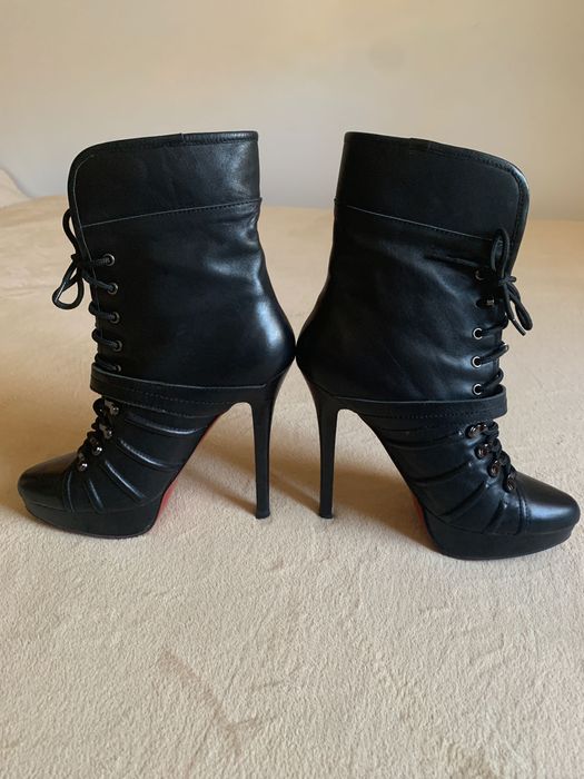 Czarne botki Kazar na obcasie rozmiar 36