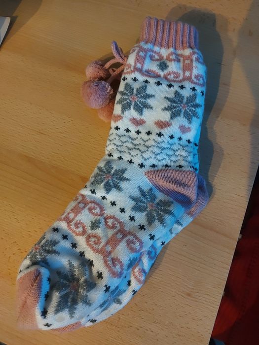Ciepłe świąteczne skarpety antypoślizgowe