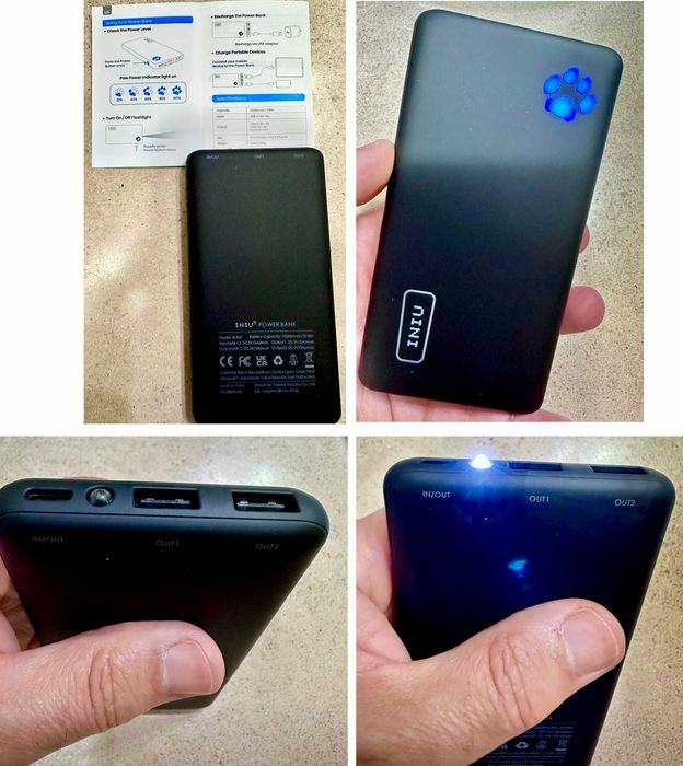 Dois Powerbank INIU BI-B41, 10000 mAh, Fast Charge, USB-C in/out