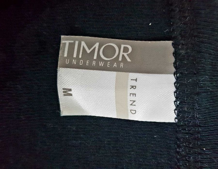 Czarny Top TIMOR prostokątny dekolt rozm. M/L  Bawełna