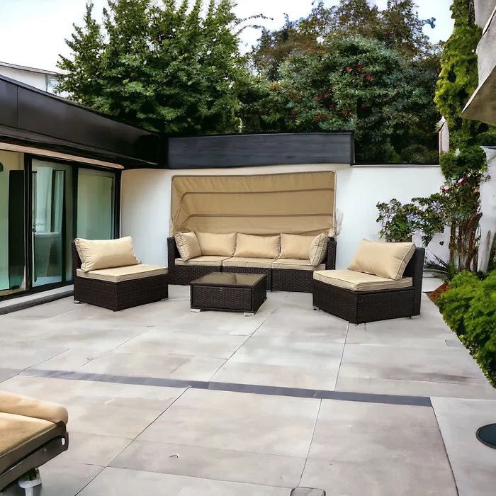 NOWY ZESTAW MEBLI OGRODOWYCH / Wygodna kanapa / Technorattan/ 4 kolory